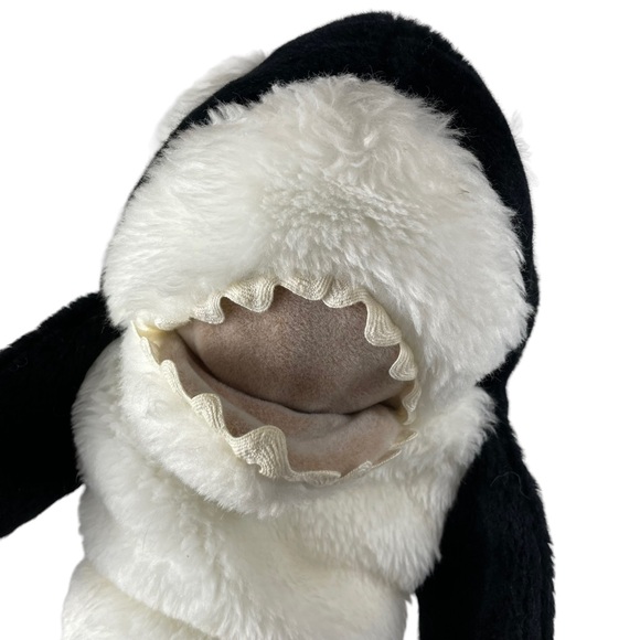 Vintage Orca Killer Whale Children’s Hand Puppet Plush Simple Toy USA Made Rare - Picture 13 of 14